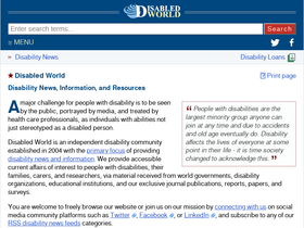 'disabled-world.com' screenshot
