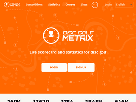 'discgolfmetrix.com' screenshot