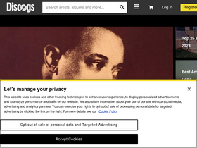 'discogs.com' screenshot