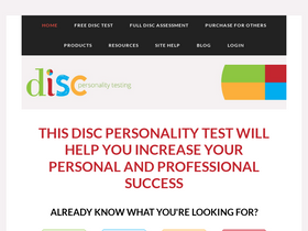'discpersonalitytesting.com' screenshot