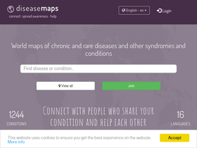 'diseasemaps.org' screenshot