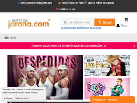 'disfracesjarana.com' screenshot