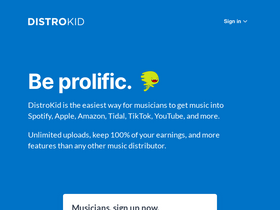 'distrokid.com' screenshot