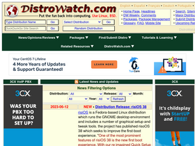 'distrowatch.com' screenshot
