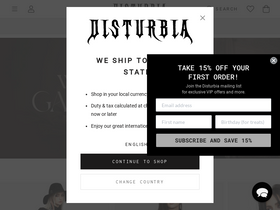'disturbia.co.uk' screenshot