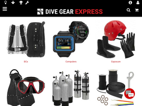 'divegearexpress.com' screenshot
