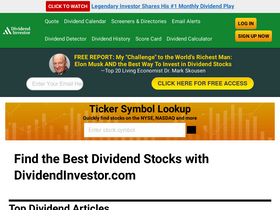 'dividendinvestor.com' screenshot