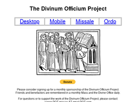 'divinumofficium.com' screenshot