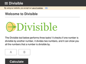 'divisible.info' screenshot