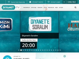 'diyanet.tv' screenshot