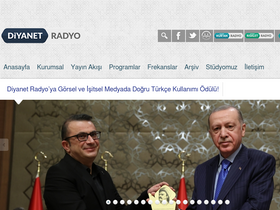 'diyanetradyo.com' screenshot