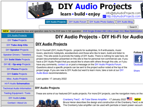 'diyaudioprojects.com' screenshot