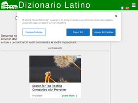 'dizionario-latino.com' screenshot