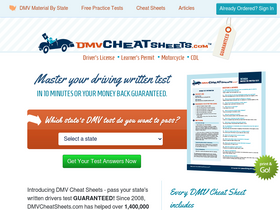 'dmvcheatsheets.com' screenshot