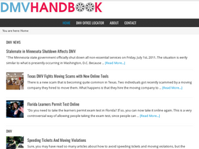 'dmvhandbook.org' screenshot
