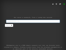 'dnsdumpster.com' screenshot