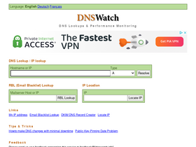 'dnswatch.info' screenshot