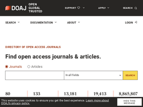 'doaj.org' screenshot
