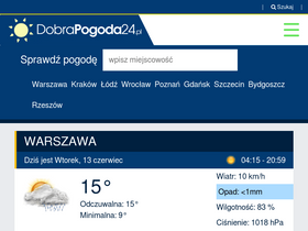 'dobrapogoda24.pl' screenshot