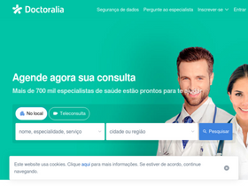 'doctoralia.com.br' screenshot