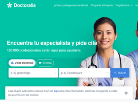 'doctoralia.com.mx' screenshot