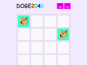 'doge2048.com' screenshot