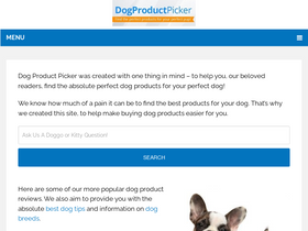 'dogproductpicker.com' screenshot