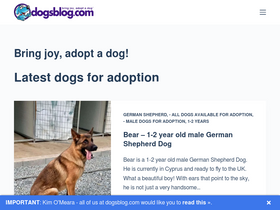 'dogsblog.com' screenshot