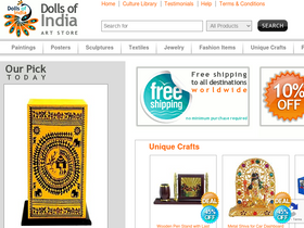 'dollsofindia.com' screenshot