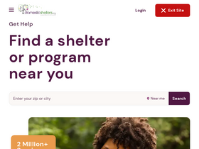 'domesticshelters.org' screenshot