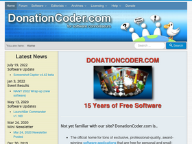 'donationcoder.com' screenshot