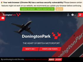 'donington-park.co.uk' screenshot