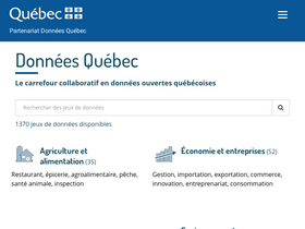 'donneesquebec.ca' screenshot