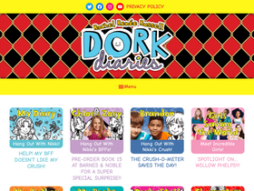 'dorkdiaries.com' screenshot