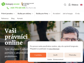 'dostupnyadvokat.cz' screenshot