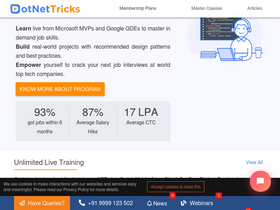 'dotnettricks.com' screenshot
