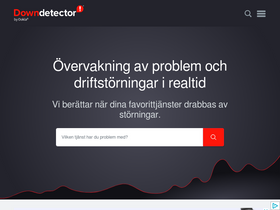 'downdetector.se' screenshot