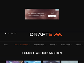 'draftsim.com' screenshot
