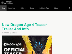 'dragoninquisition.com' screenshot