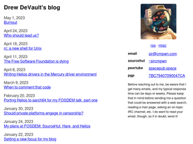 'drewdevault.com' screenshot