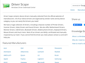 'driverscape.com' screenshot