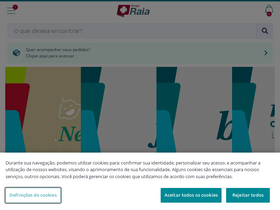 'drogaraia.com.br' screenshot