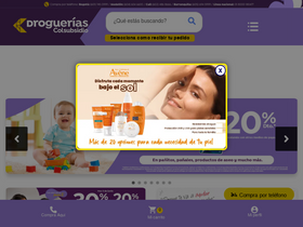 'drogueriascolsubsidio.com' screenshot