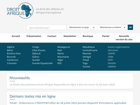 'droit-afrique.com' screenshot