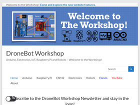 'dronebotworkshop.com' screenshot