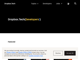 'dropbox.tech' screenshot