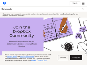 'dropboxforum.com' screenshot
