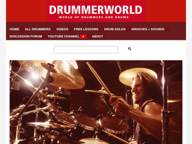 'drummerworld.com' screenshot