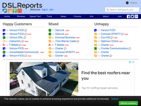 'dslreports.com' screenshot