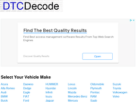 'dtcdecode.com' screenshot